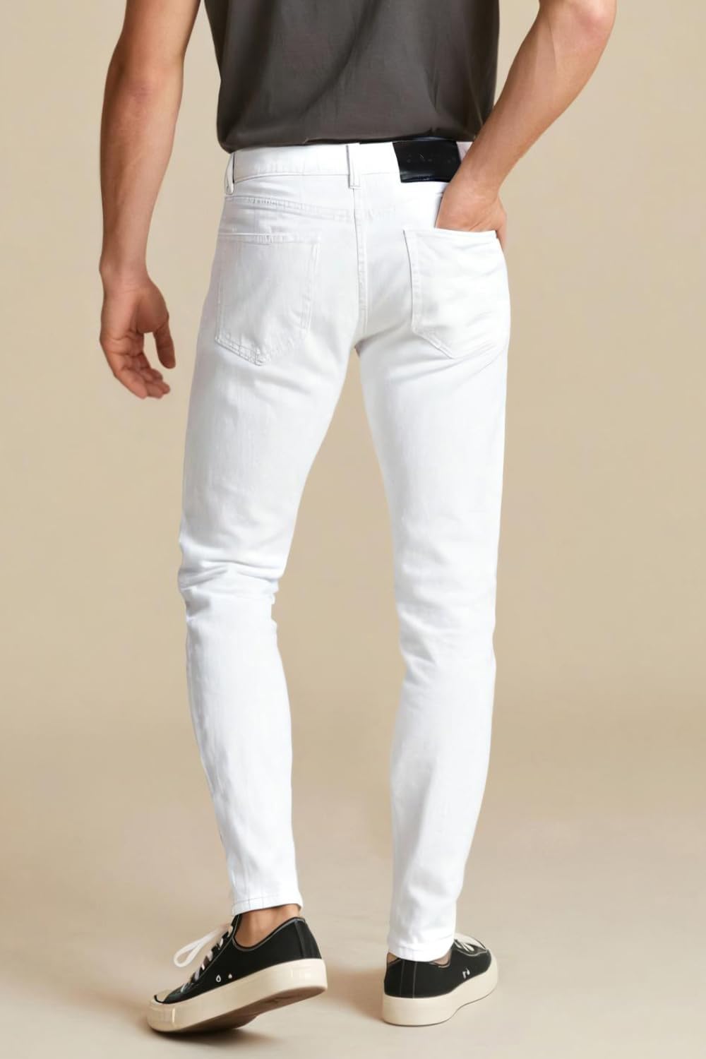 GINGTTO Pantaloni Jeans Uomo Elasticizzati Skinny Strappati Pantalones Denim Slim Fit Stretch Taper Jean