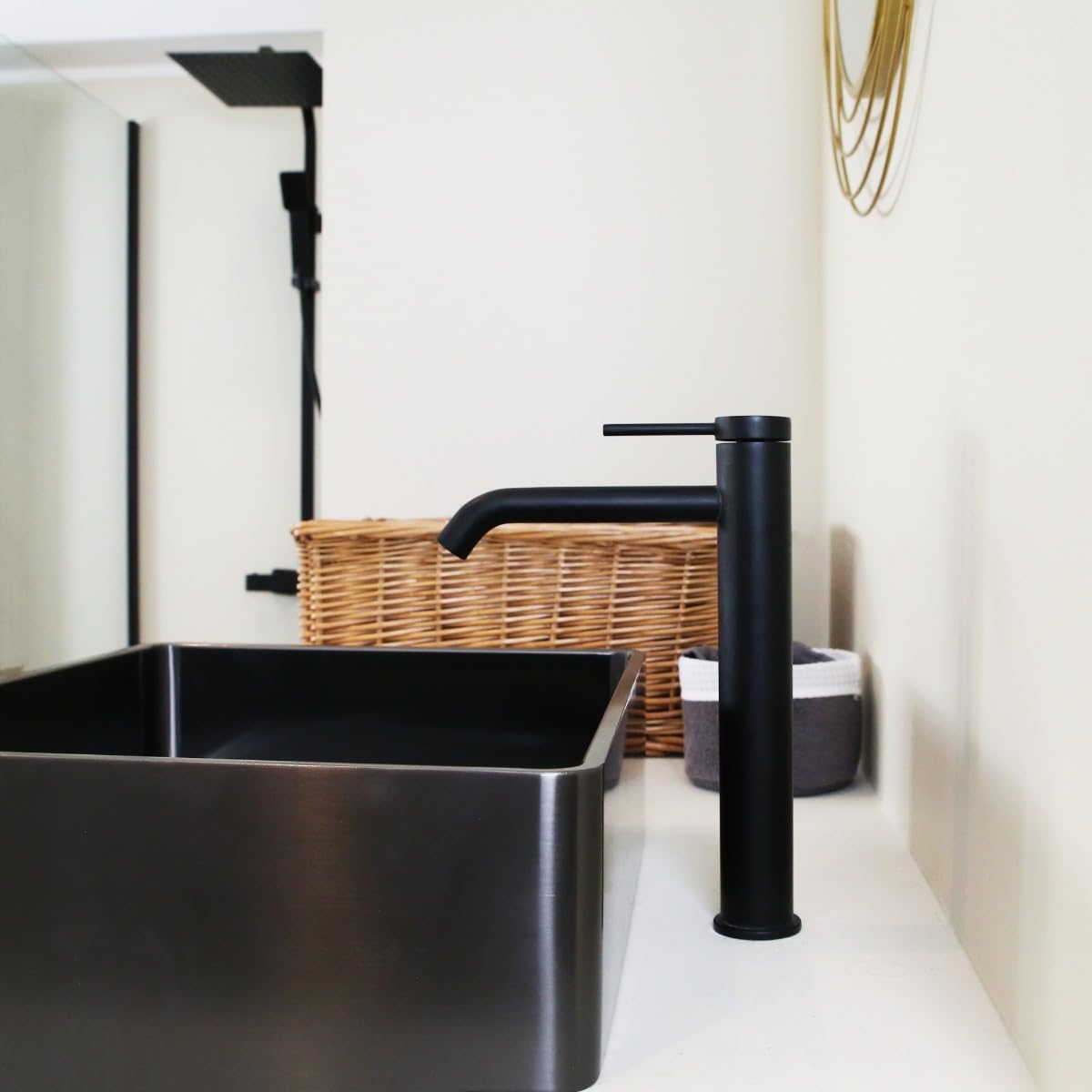 Essebagno 9020169 Lollipop bateria umywalkowa wysoka czarna