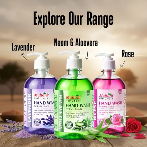 Image of Multani Natural Sandalwood Hand Wash - 500 ml (Pack of 2) | Gentle Hand Cleanser With Natural Ingredients | Moisturizing Hand Wash | 99.9% Germ Protection Liquid Hand Wash