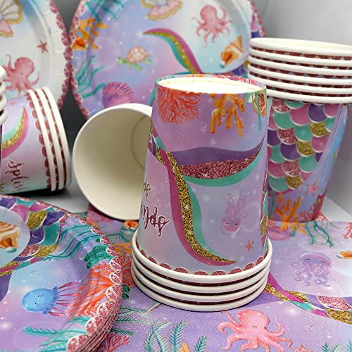 Doyomtoy Stoviglie per Feste, 68 Pezzi Sirena