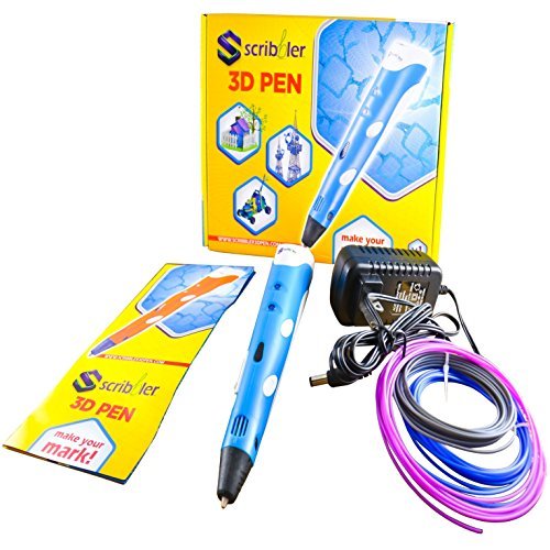 Scribbler 3d Pen For Printing In The Air 3d Drawing Pen For Doodling 3d Printing Pen Art Tool With 3 Loops Of Plastic Filament Refills By Scribbler 3d Pen Amazon Co Uk Office Products