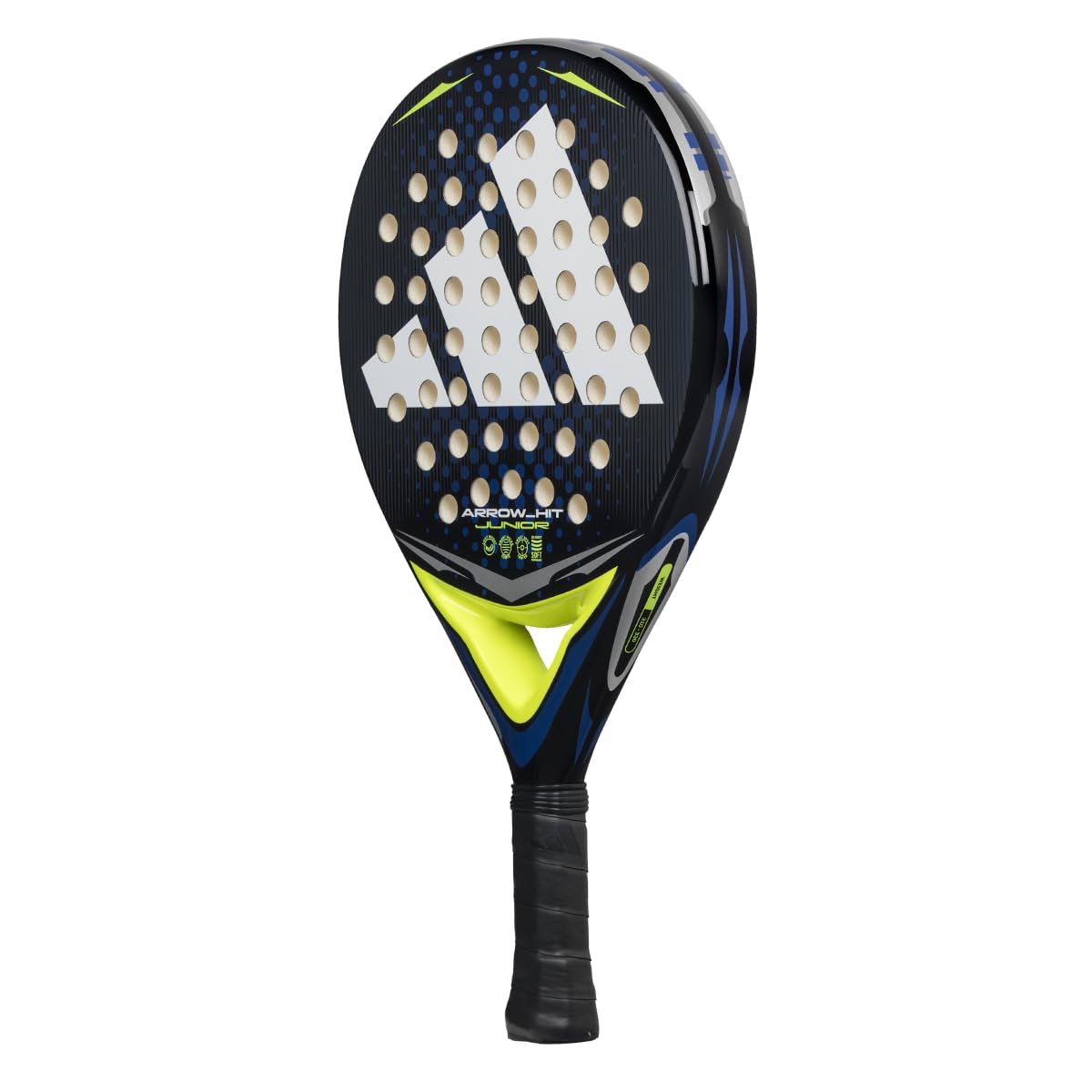 Pala de pádel adidas Arrow Hit Junior Azul, Forma Redonda,Goma eva Soft Performance,Fibra de Vidrio