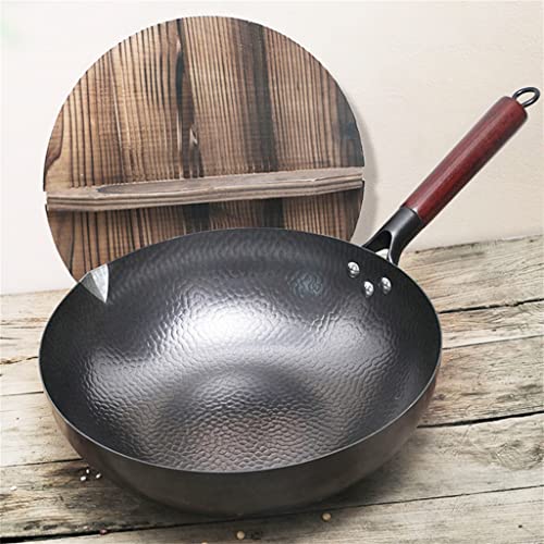 Wok de hierro tradicional 32 cm sin recubrimiento