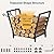 Swellisher Firewood Rack for Indoor Outdoor Usage, Trapezoid Firewood Holder with 2 Hanging Hooks, Heavy Duty Wood Rack for Outdoor Patio, Black