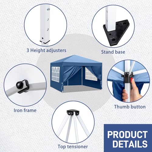 Vingli CANOPYWITHWALL 10X10 Pop Up Canopy Tent With Sidewalls thumb #3
