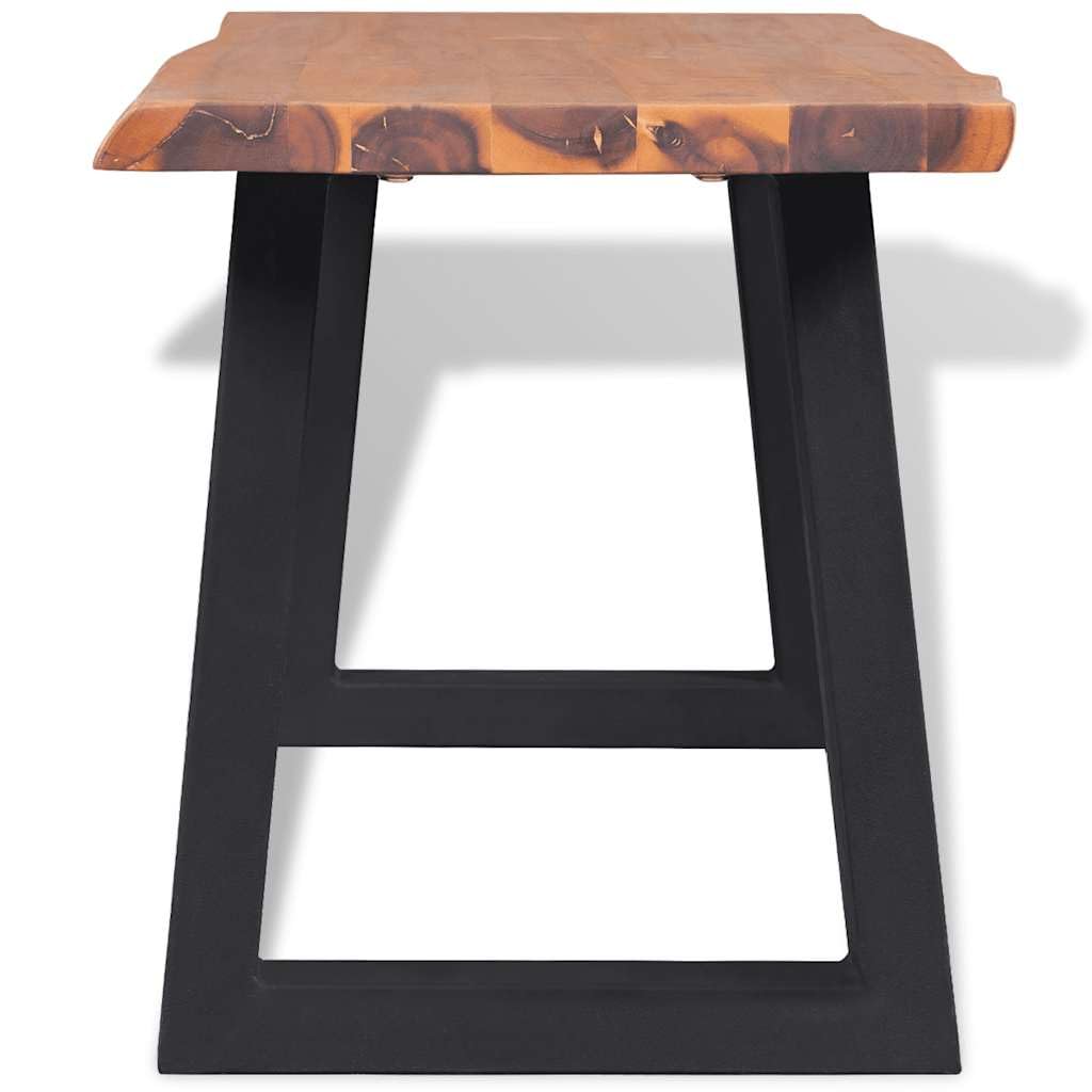 Banco de madera maciza de acacia, 145 x 40 x 45 cm