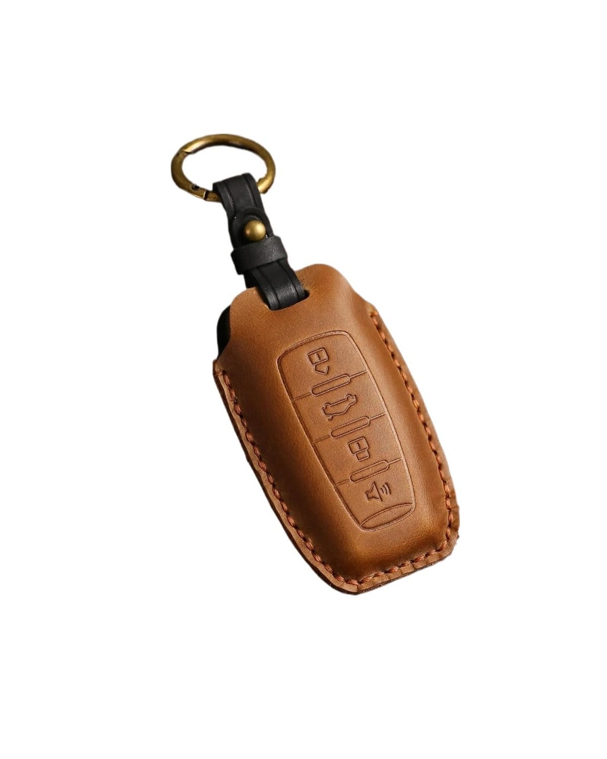 Housse clé Haval Hover H6 protection antichoc et fixation murale type B marron - 7