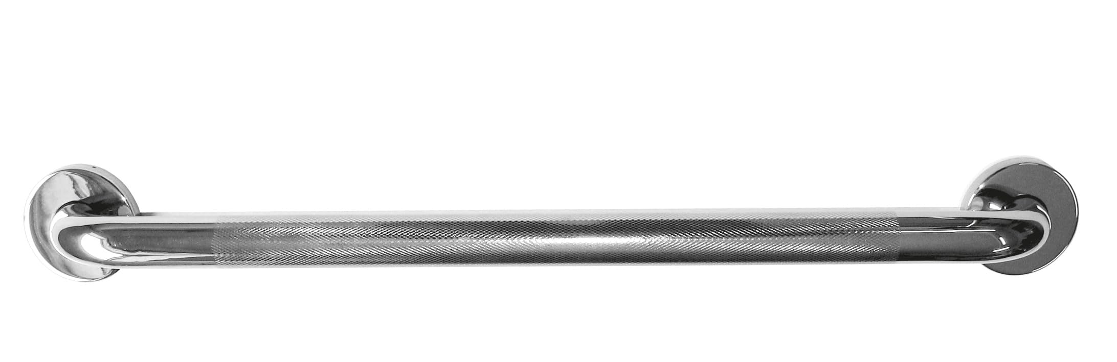 Barra de Apoyo de Acero Inoxidable 68 cm con Superficie Antideslizante | Asidero de Seguridad para Ducha y Bañera | Agarradera Ideal para Personas Mayores y Baño Accesible