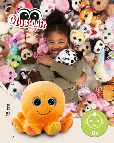 NICI Kuscheltier GLUBSCHIS Oktopus Olly Polly 15cm - orange - Stofftier aus weichem Plüsch, niedliches Plüschtier zum Kuscheln und Spielen, für Kinder & Erwachsene, tolle Geschenkidee | 61843