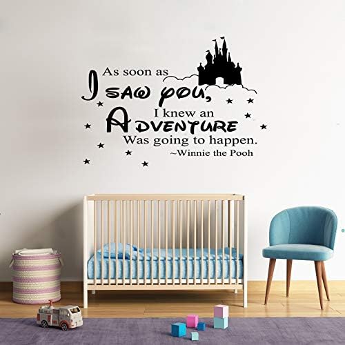 SHELLSTYLE Inspirational Wall Decals Quotes (As Soon as i Saw You,i Know an Adventure was Going to Happen)