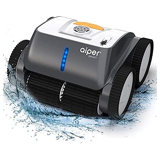 AIPER SMART Cordless Robotic Pool Cleaner, Wall-Climbing, Triple-Motor, Intelligent Route Plan Tech Automatic Pool Cleaner, Max Cleaning Coverage, Ideal for in/Above Ground Pools Suit for 1614 Sq Ft
