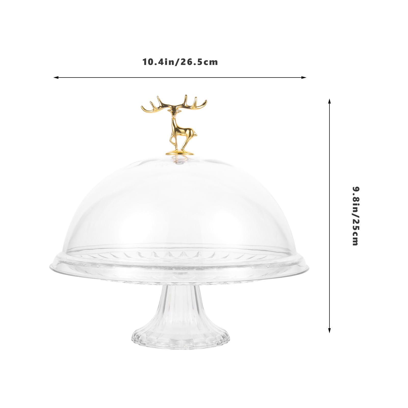 Cabilock Tazón giratorio para tartas, soporte reutilizable para tartas con cúpula: plato multifuncional para servir y bandeja para tartas, bandeja de servidor para pasteles, pasteles, magdalenas,