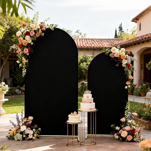Black Arch Backdrop Cover 7.2 and 6FT for Party Halloween - image 5