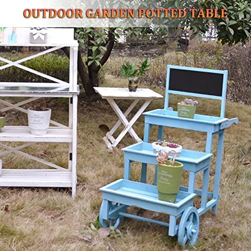 Table de travail de jardin pour patio et balcon fleuri - 4