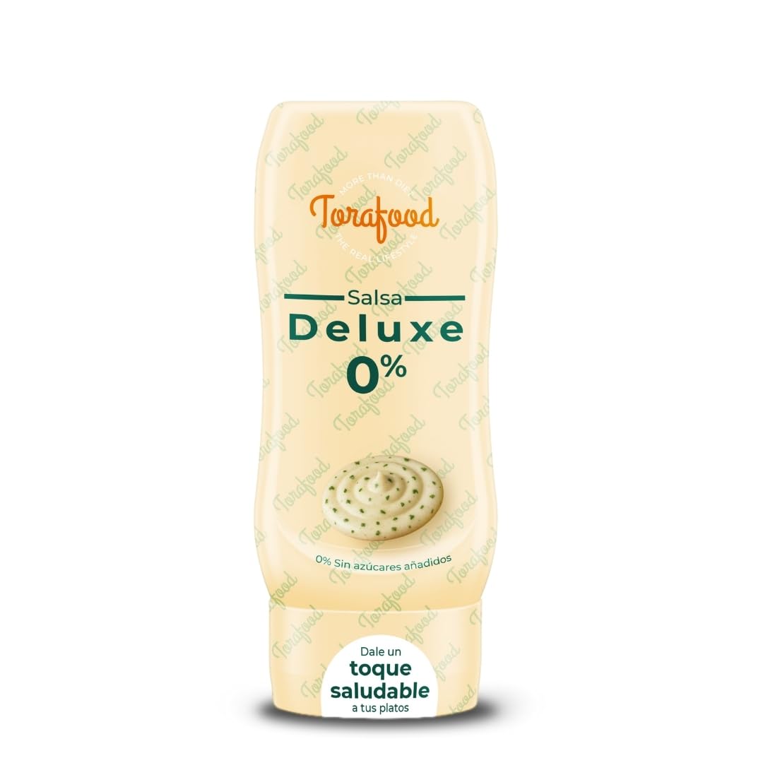 Salsa Zero Deluxe 330ml | 0% Azúcares Añadidos | Sabor Cremoso y Exclusivo | Ideal para Recetas Saludables | Torafood