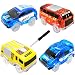 HZMENG Track Cars Compatible with Magic Tracks and Neo Tracks Light Up Racing Track Accessories with 5 Flashing LED Lights Glow in The Dark Best Toys for Boys and Girls ( 3 Pack )