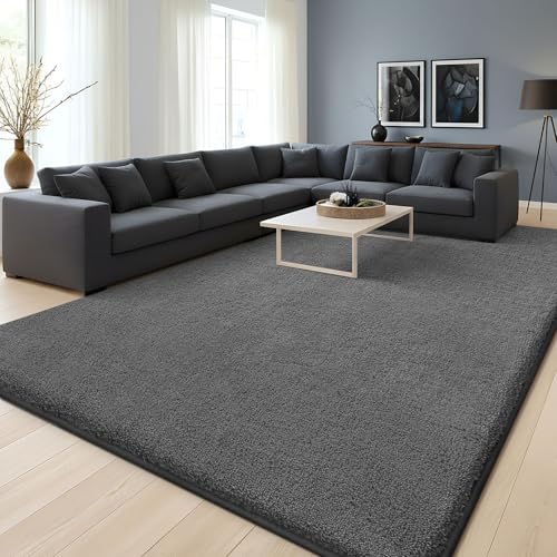 Homaxy Tapis de salon moderne - 160 x 220 cm - Rond - Moelleux - Doux - Lavable - Dessous antidérapant - Poils courts - Extra large - Pour couloir, chambre...