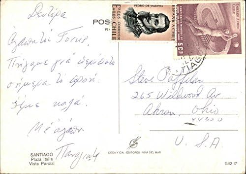 Miniatura 2 de Plaza Italia Santiago, Chile Original Vintage Postcard