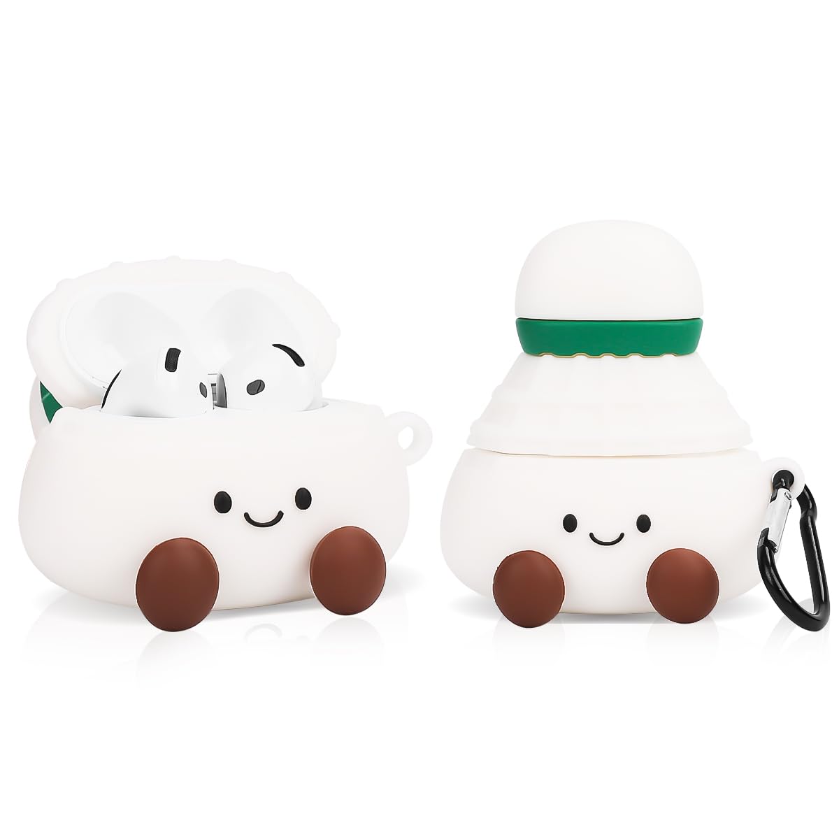 LEWOTE Compatible with Apple Airpods 4 Case Protective Funny Cute Cartoon Slim Cover with Keychain[Sport Series] (Badminton)