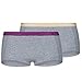 Produktbild bruno banani Damen 2er Pack Flooding Panties, Mehrfarbig (Graumelange/Vanille//Graumelange/Zyclam 2597), 36 (Herstellergröße: S)