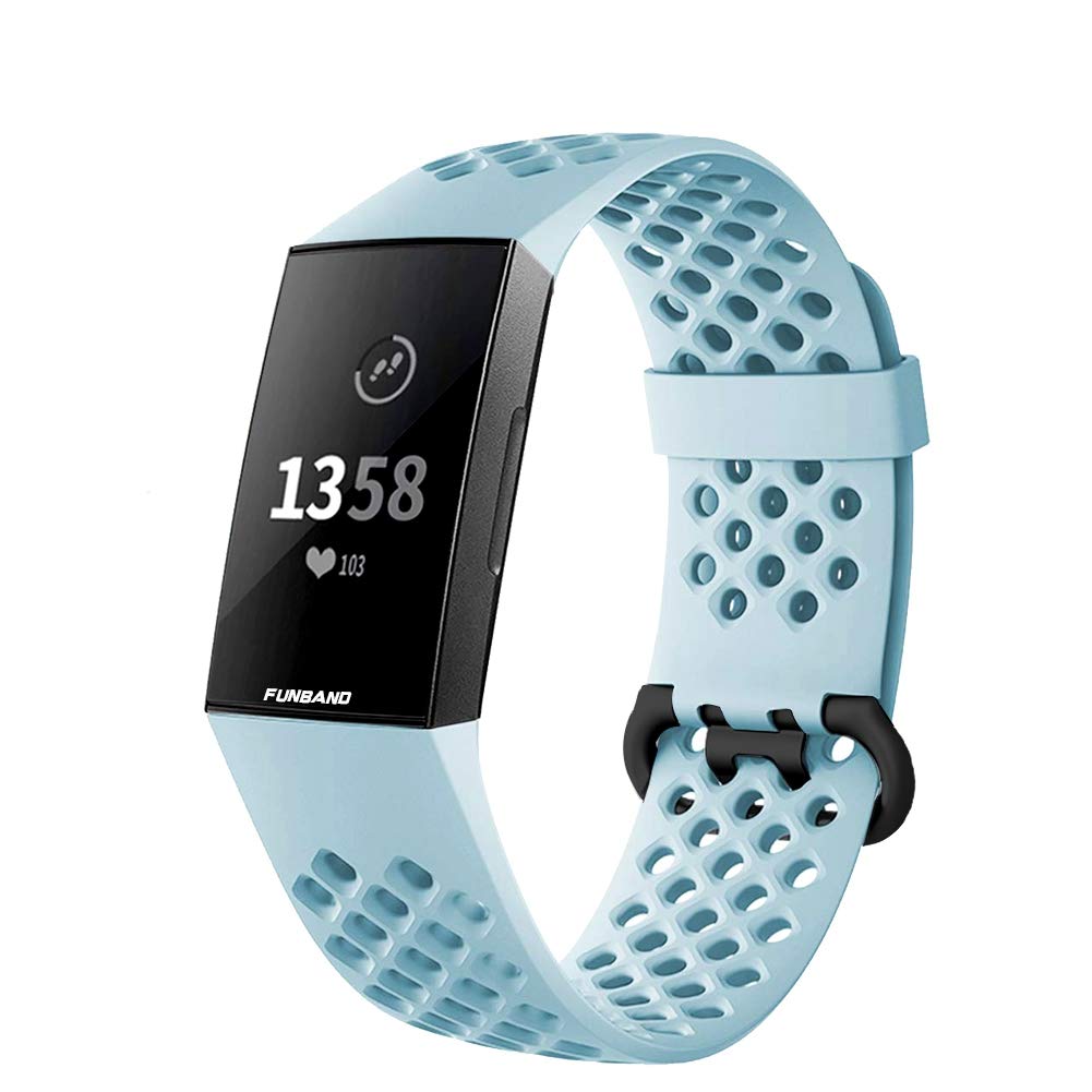 FunBand Fitbit Charge 3/Charge 4 Correa, Edición Especial Soft Silicona Deportes Recambio de Pulseras Ajustable Reemplazo Accesorios para Reloj Fitbit Charge 3/Charge 4 — view 18
