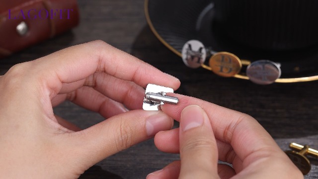 Mancuernillas personalizadas de acero inoxidable para hombre miniatura 7
