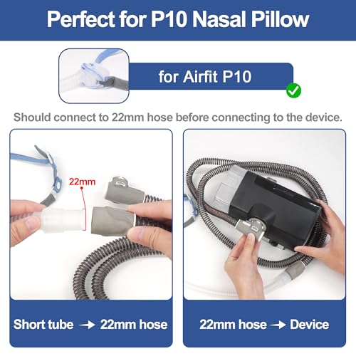 Image of Upgraded Frame Assembly for Airfit P10 with Strap & Short Tube - Quieter Seal, Enhanced Stability & Easy Adjustment, IBEET Replacement CPAP Supplies for P10 Nasal Pillow