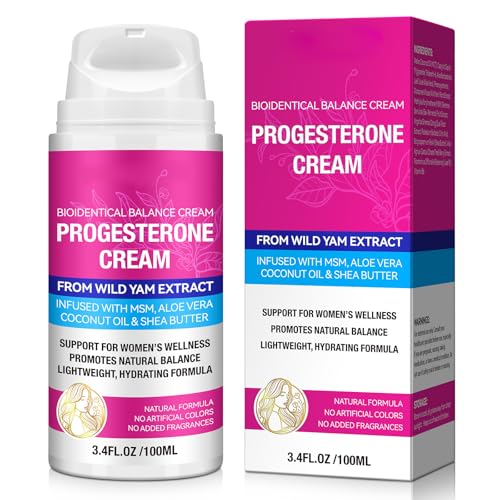 Progesterone Cream Wild Yam Cream Hormone Care Moisturizer for Women(Fragrance-FreeGluten-Free Vegan Formula)-100ml