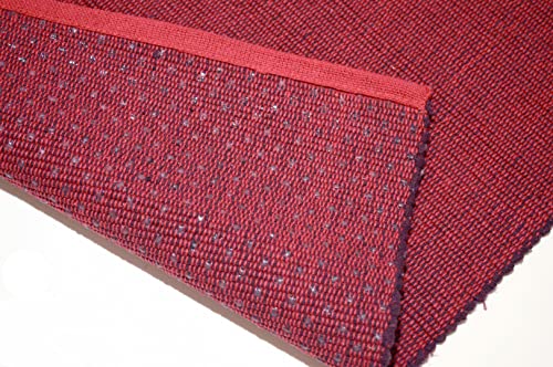 Easy - Alfombra de algodón, lavable, para baño y cocina, antideslizante, 50 x 80 cm, color azul