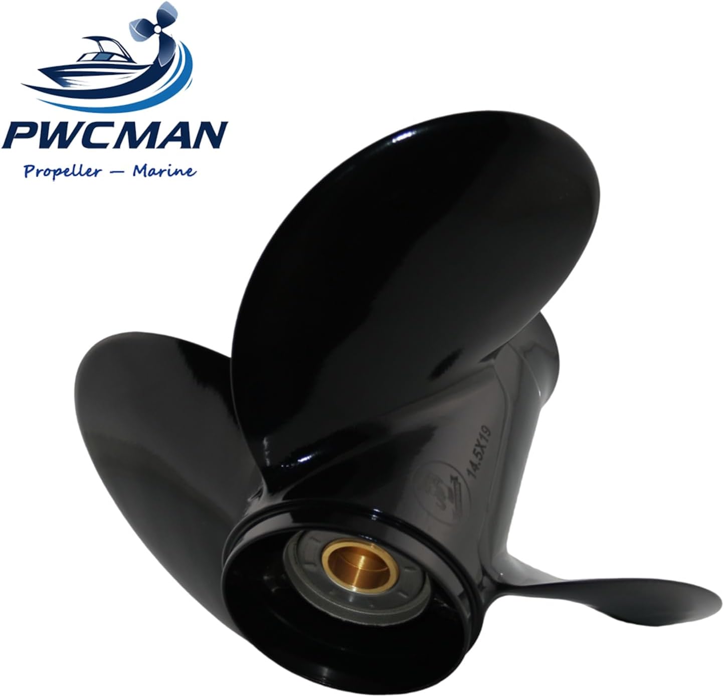 14.3" Diameter x 21" Pitch, 19 Spine Tooth Aluminum Propeller Fit for Volvo Penda SX Drive Engines 3.0L 4.3L 5.0L 5.7L 5.8L 7.4L 8.2L, fit OEM 3817469 Outboard Prop, 3 Blades, RH