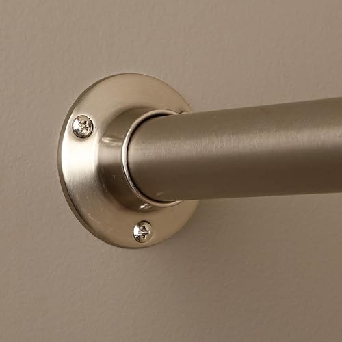 Miniatura 3 de John Sterling soporte para caño de armario - Muy resistente, Níquel, Níquel cepillado, 1