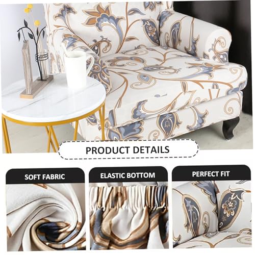 Funda para silla con respaldo elástico para sillón orejero 4