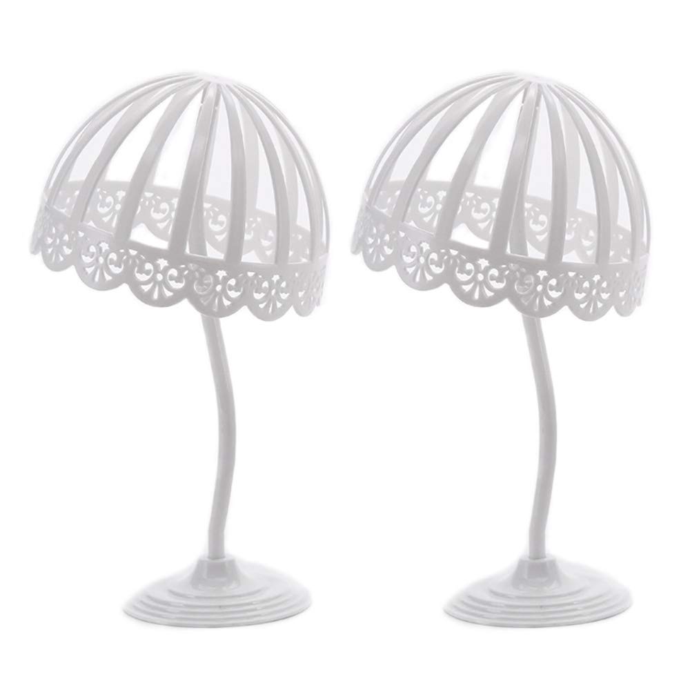 POFET 2 pcs Plastic Baby Hat Cap Storage Display Holder Hair Wigs Rack Shelf Stand
