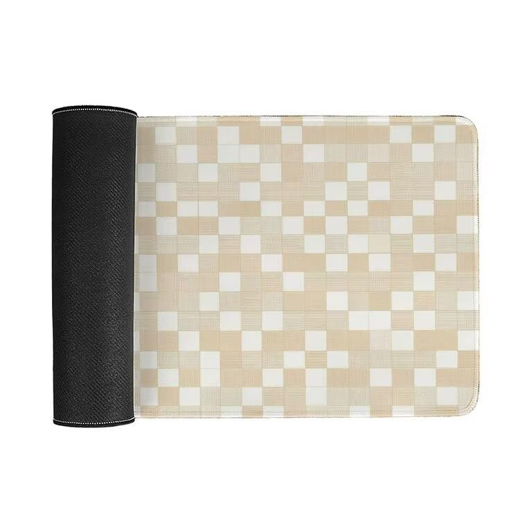 Alfombrilla de Ratón 1600 x 800 x 3mm Alfombrilla de Ratón Gaming Extendida de Gran Tamaño con Bordes Cosidos, Base de Goma Antideslizante y Almohadilla para Teclado, Celosía Moderna Mouse Pad p-363