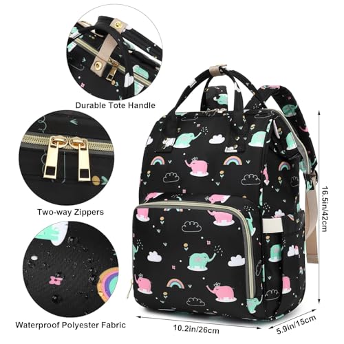 Image of ShopyVid Babies Diaper Bag for Mothers | Maternity Bag for Travel | New Born Baby Diaper Bag for Mother, Multi Compartments, Insulated Bottle Pockets (Waterproof, 17 litres)