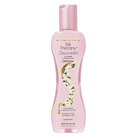 BioSilk Irresistible Collection Silk Therapy Leave-in Treatment, For All Hair Types, Jasmine & Honey Scent, Sulfate, Paraben, & Cruelty-Free, 5.64 Oz