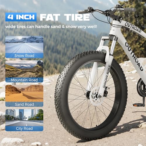 Incbruce 26 Inch Fat Tire Mountain Bike