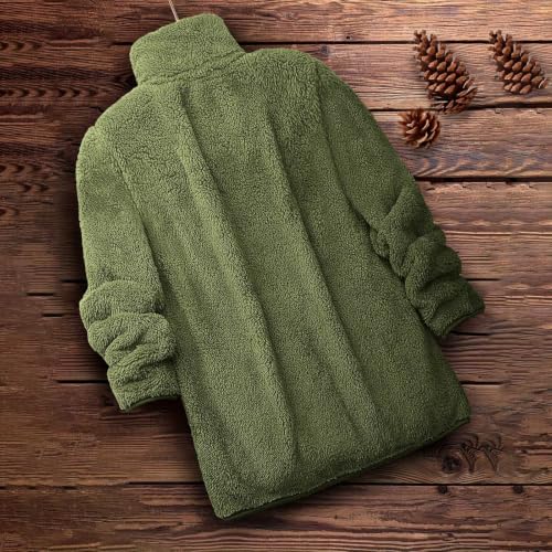Sherpa Jacket Women Stand Collar Teddy Fleece Coat Fall Winter Outerwear - image 6