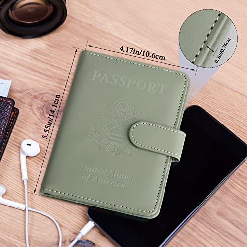 Image of TIGARI Passport Holder for Travel Women Men, PU Leather Waterproof RFID Wallet Cover Case Sleeve, Valentines Day Gifts, Vacation Plane Cruise Travel Document Organizer Essentials