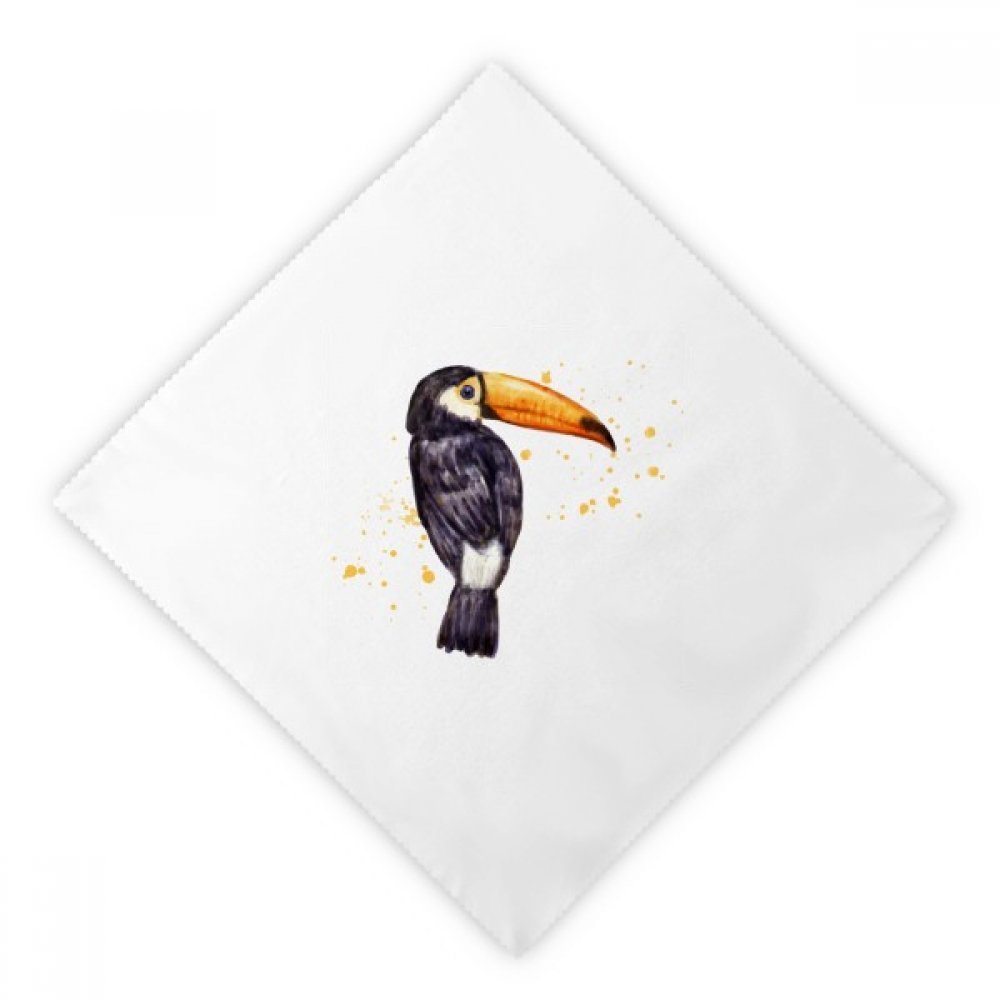 Servilletas de tela blanca reutilizables con diseño de pájaro tropical Ramphastos 1