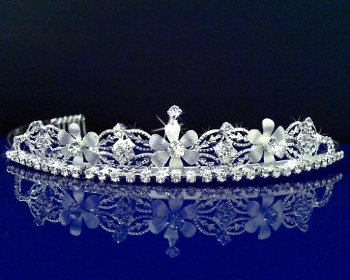 SparklyCrystal Wedding Prom Tiara With Crystal Arches 3004