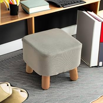 Amazon.com: IBUYKE Small Footstool, Solid Wood Ottoman Stool