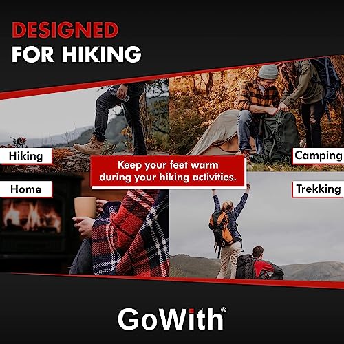 GoWith 2 Pairs Alpaca Wool Low-Cut Ankle Socks for Men Women, Cushioned Terry Warm Thermal Thick Merino Blend Camping Socks2