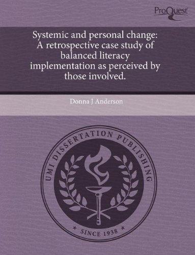 Buy Systemic and Personal Change: A Retrospective Case Study of ...
