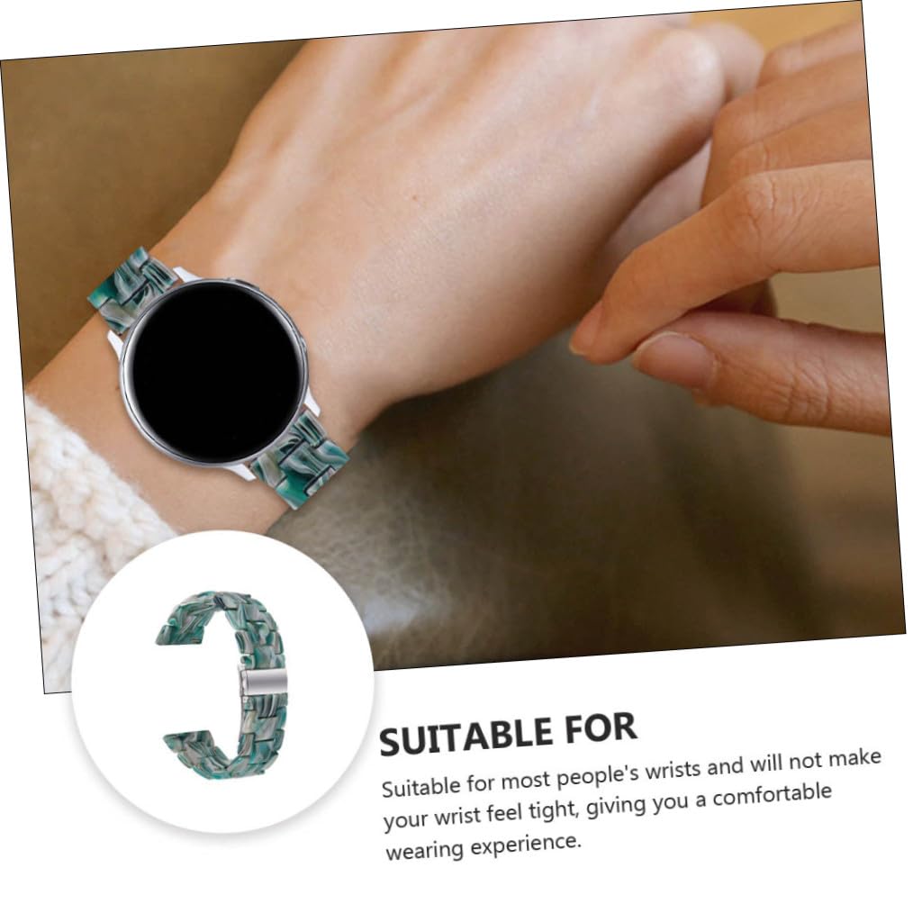 DOITOOL 2stücke Ersatz-uhrenarmband Flexiblem Resin Für Wasser Und Hitzebeständig Einzigartiges Design Gesichtsmustergrün Einfache Installation Für Verschiedene Anlässe