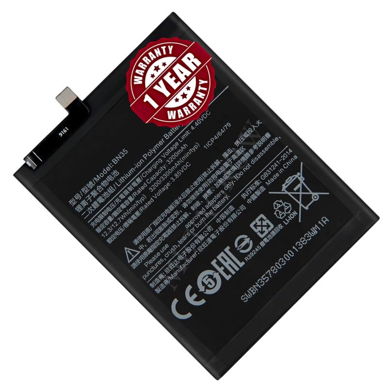Image of Original BN35 Battery Compatible for Xiaomi Redmi 5 - (3300mAh) - 1 Year Warranty JK1