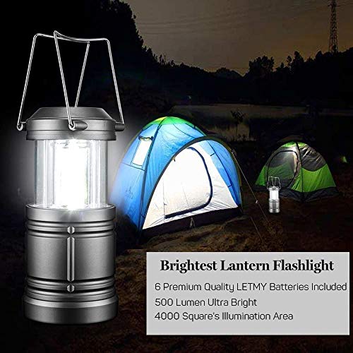 image for LETMY LED Camping Lantern with Magnetic Base, Super Bright, Long Lasti