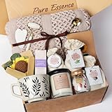 Get Well Soon Gifts Baskets for Women - Self Care Spa Care Package w/Blanket, Thinking of You Inspirational Gift, Relaxation Valentine's Day Birthday Gifts for Mom Wife Her Coworker Firends