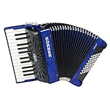 ziehharmonika hohner diatonisch Hohner Bravo II 48 silent key Akkordeon blau