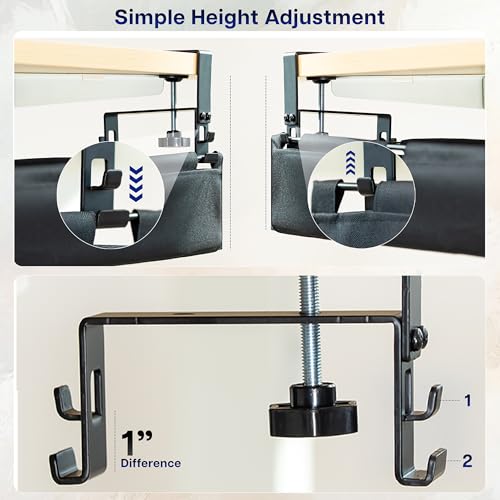 VIVO Clamp-on Under Desk 31 inch Fabric Cable Management Tray, Wire Concealer, Power Strip Storage, Workspace Organization, Easy Fold Down Access, Black, DESK-AC31F-C